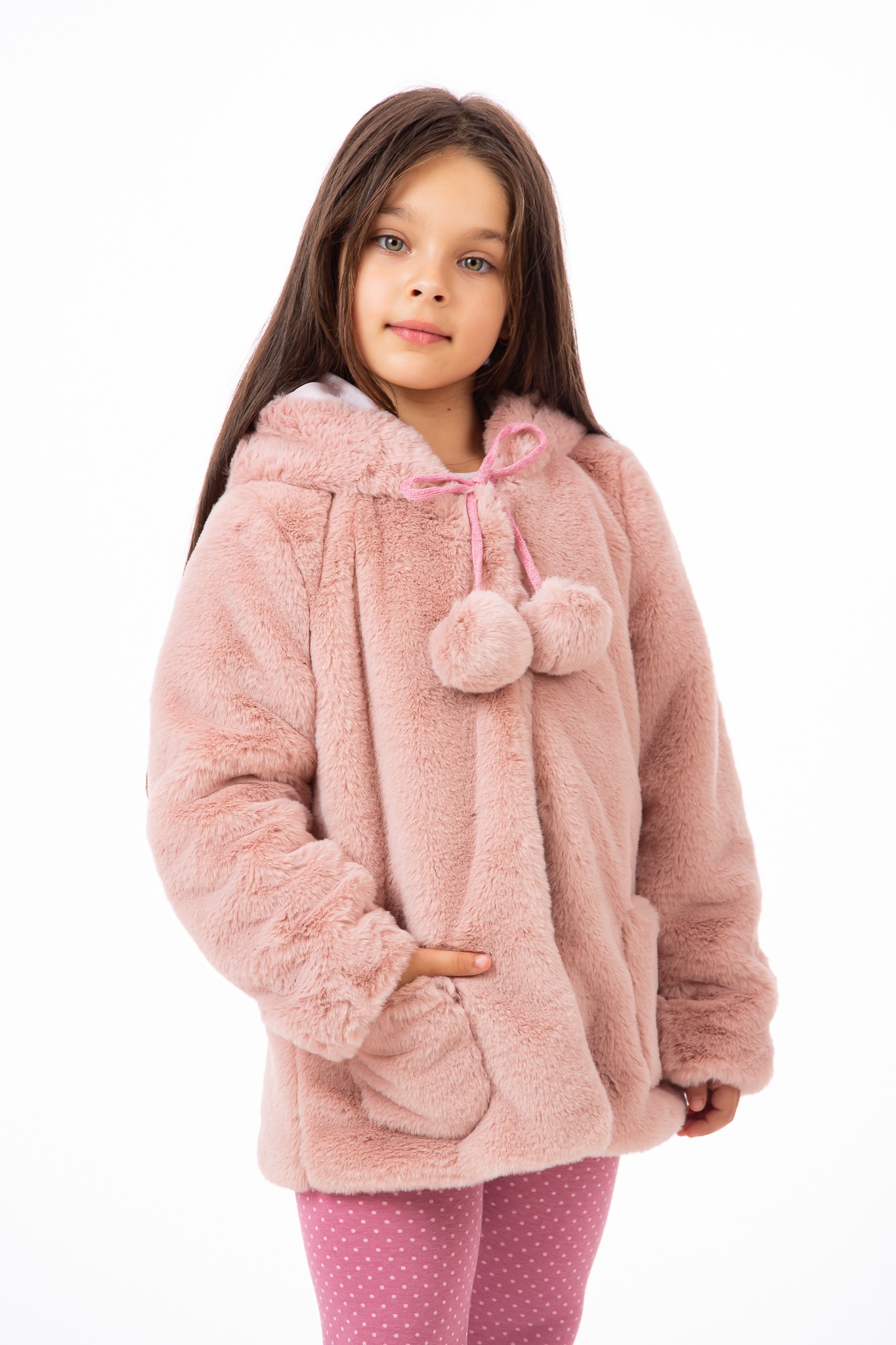 Electrical Innocence Alert Urson din blăniță ecologică pufoasă ieftin, paltonaș elegant fetițe