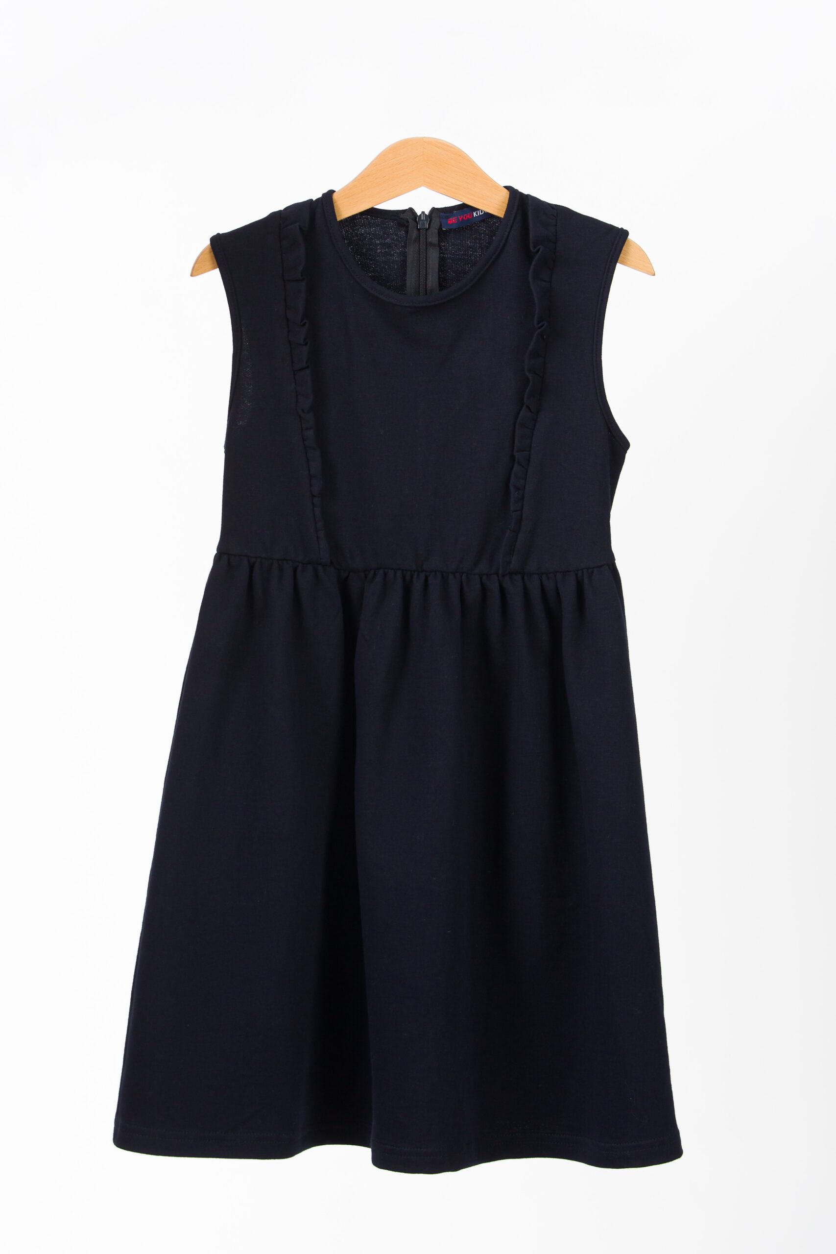 Sarafan fete bleumarin Be You pentru uniformă școlară cu fermoar la spate